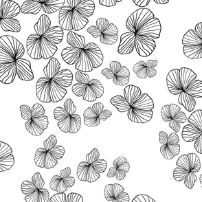 Dream lineart flowers inked