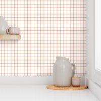 White / Flame 1-Inch Grid