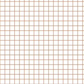 White / Flame 1-Inch Grid