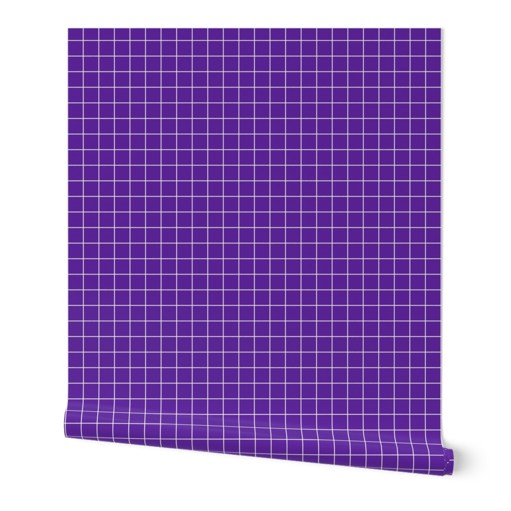 Grape / White 1-Inch Grid