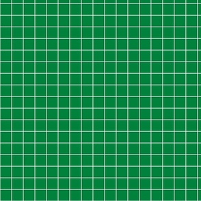 Grass / White 1-Inch Grid