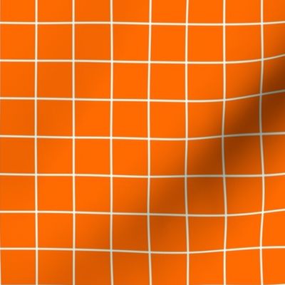 Carrot / White 1-Inch Grid