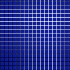 Sapphire / White 1-Inch Grid