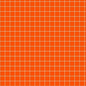 Flame / White 1-Inch Grid