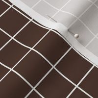 Fudge / White 1-Inch Grid