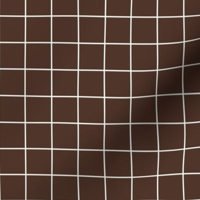 Fudge / White 1-Inch Grid