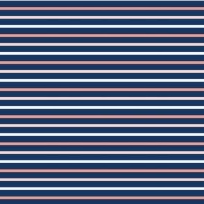 Blush Stripes on Navy