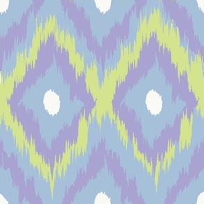 Ikat in a limited pastel palette - LARGE Scale