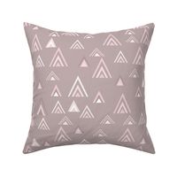 Taupe and old rose triangle tipis