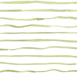 Watercolour Stripes - Green