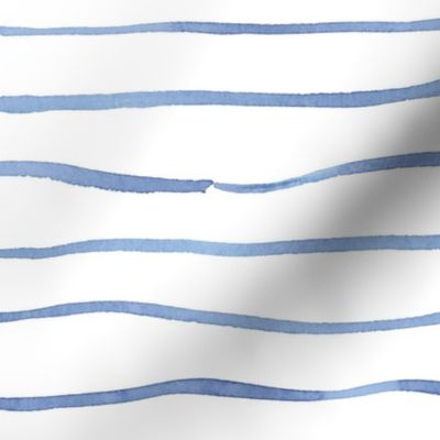 Watercolour Stripes - Blue
