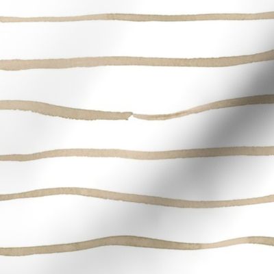 Watercolour Stripes - Tan