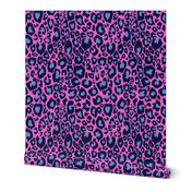 Electric Leopard // Bright Pink, Navy, and Periwinkle