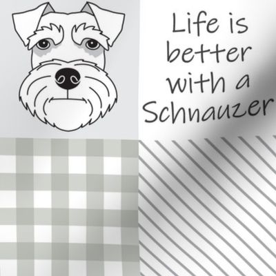 4" Schnauzer wholecloth