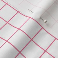 White / Bubble Gum 1-Inch Grid
