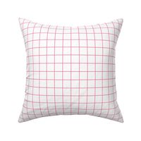 White / Bubble Gum 1-Inch Grid