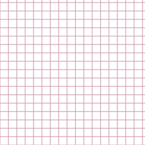 White / Bubble Gum 1-Inch Grid