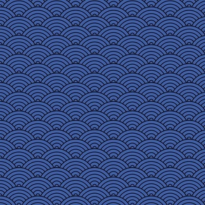 Blue Japanese Waves - Medium (Rainbow Collection)