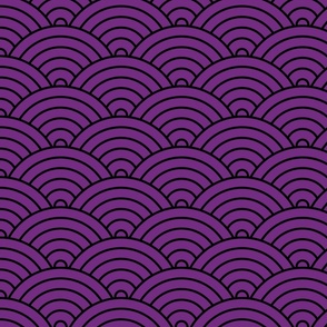 Purple Japanese Waves - Large (Rainbow Collection)
