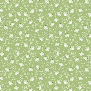 Cuties, Light green flower on a green background, Small scale