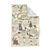 2024 Calendar Tea Towel - Woodland