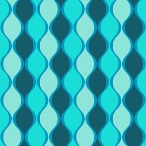 Blue Meandering Stripe-Vertical