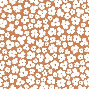 Ditsy Floral Orange and White
