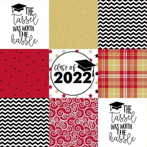 Grad 2022//Red - Wholecloth Cheater Quilt