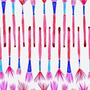 Watercolor Paintbrushes - Fuschia + Blue