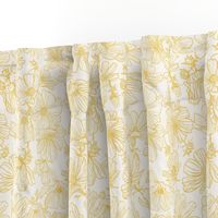 Summertime Floral-outlines-Cream and Sunshine Yellow_Hufton Studio-10in