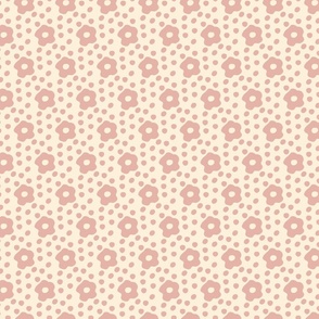 The cottage pink and white polka dot
