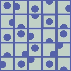 BLUE RETRO CIRCLES PATTERN 