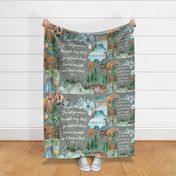 1 blanket + 2 loveys: laurel linen camping map // do not go where the path may lead, go instead where there is no path and leave a trail