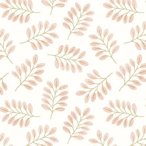 (small scale) Arwen branches - greenery tossed in blush - LAD22