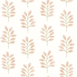 (small scale) Arwen branches - greenery  in blush - LAD22