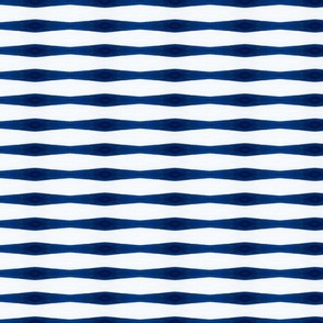 Wavy Indigo Stripe Horizontal