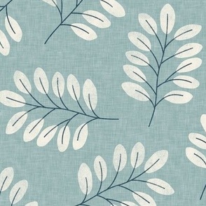 Arwen branches - greenery tossed - dusty blue  - LAD22