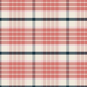 my-sweet-spring---plaid-coral and cream