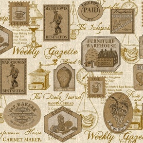 Nostalgic Labels Sepia