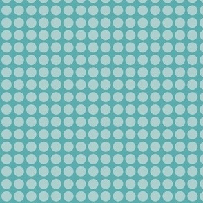 Decorating Cupcakes in my Kitchen Background// Teal with Faded White Dots