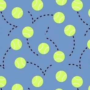 Tennis Balls - blue - large scale