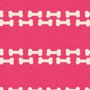 Rows of Bones - pink - medium