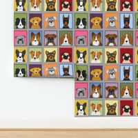 Good Dog - dogs cheater quilt panel