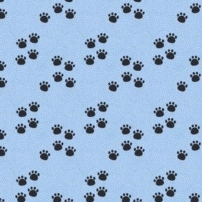 paw prints - blueberry - small scale