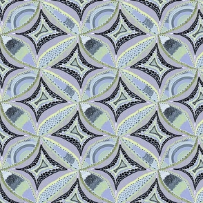  abstract pastel honeydew sky blue lilac green black and white lavender