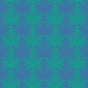 blue green muted geo pattern