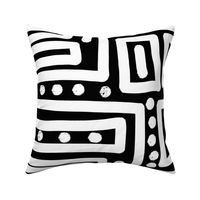 Black and White Geometric Modern Abstract Maze