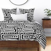 Black and White Geometric Modern Abstract Maze