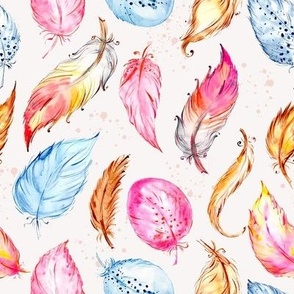 40 Watercolor Feathers-01