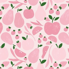 Pink | Farm Fruits | Pastel | Regular scale ©designsbyroochita